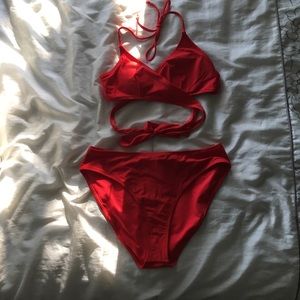 Hot red bikini